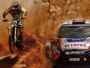 Sport bike and a rally car