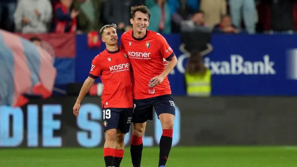 Ante Budimir twice for an Osasuna side unbeaten at home in La Liga