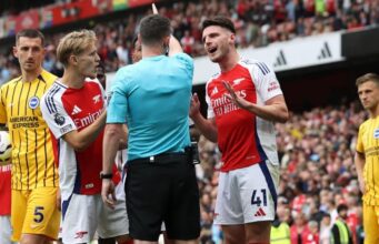 Referee Kavanagh was right to send Declan Rice Off – The Key Match Incidents panel has ruled Declan Rise First Red Card vs Brighton