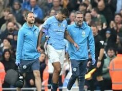 Man City confirm Rodri has injured knee ligament. Who could Man City sign to replace injured Rodri? Rodri limps off with a knee injury against Arsenal
