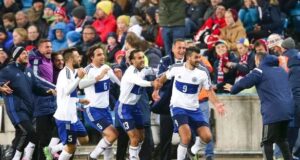 San Marino’s Historic Victory: A Moment of Triumph San Marino players cheer after scoring
