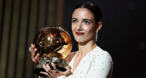 Spain and Barcelona’s Aitana Bonmati wins women’s Ballon d’Or Barcelonas Spanish midfielder Aitana Bonmati receives the Woman Ballon dOr award