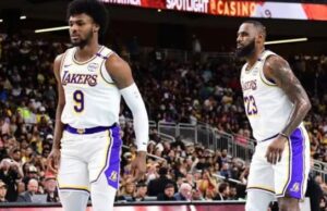 LeBron James and Bronny James: A Historic NBA Father-Son Duo Bronny James (left), 20, alongside father LeBron, 39
