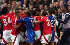 Chelsea and Nottingham Forest Charged for Failing to Control Players Chelsea and Nottingham Forest players clashed with two minutes of normal time remaining