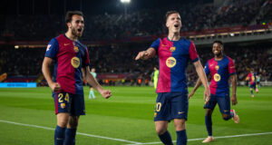 Dani Olmo goal ensures Barcelona beat Mallorca to move seven points clear Dani Olmo scored his ninth La Liga goal of the season