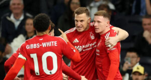Nottingham Forest return to winning ways with victory at Spurs to go THIRD Goals from Anderson and Wood secure 2-1 success, boosting Nottingham Forest's Champions League hopes