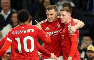 Nottingham Forest return to winning ways with victory at Spurs to go THIRD Goals from Anderson and Wood secure 2-1 success, boosting Nottingham Forest's Champions League hopes