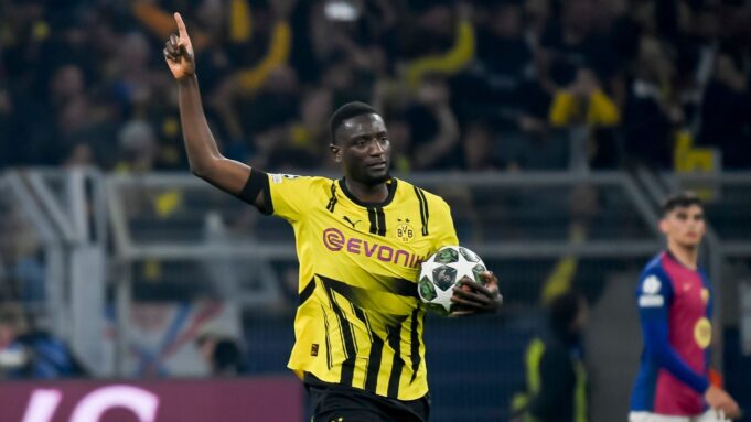 Serhou Guirassy scored a hat-trick for Borussia Dortmund