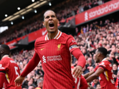 Liverpool captain Van Dijk nets DRAMATIC late winner as the Reds move 13 points clear Van Dijk celebrates a late goal for Liverpool against West Ham