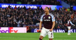 Aston Villa Stage Thrilling Comeback but Bow Out of Champions League After 3-2 Win Over PSG (4-5 Agg) Youri Tielemans celebrates after scoring for Aston Villa