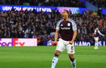 Aston Villa Stage Thrilling Comeback but Bow Out of Champions League After 3-2 Win Over PSG (4-5 Agg) Youri Tielemans celebrates after scoring for Aston Villa